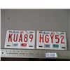 Image 1 : (2) Alberta (motorcycle) license plates
