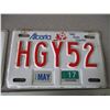 Image 3 : (2) Alberta (motorcycle) license plates