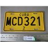 Image 1 : Cuba license plate