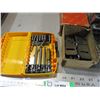 Image 2 : Mix lot - Drill bits, latches, safeway motor oil tin with pens