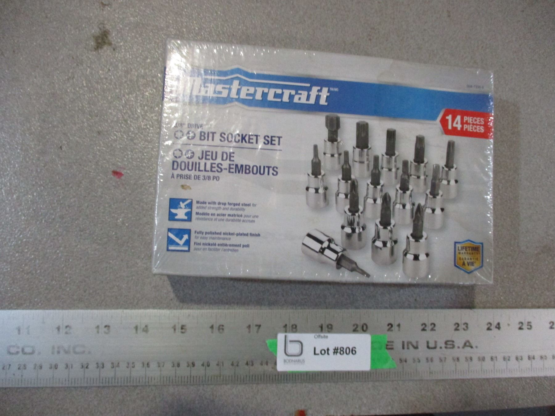 Mastercraft Bit Receiver Mastercraft 14 piece bit socket set - Bodnarus Auctioneering