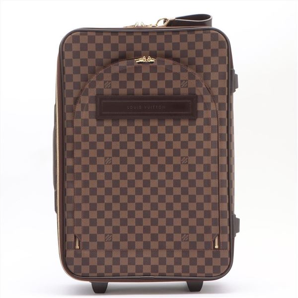 Louis Vuitton Damier Ebene Canvas Leather Pegase Business 55 cm Rolling Luggage