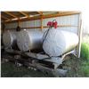 Image 1 : Entire Unit - (3) 300 Gal. Fuel Tanks (with stand) + Electric Pump (2 diesel, 1 gas)