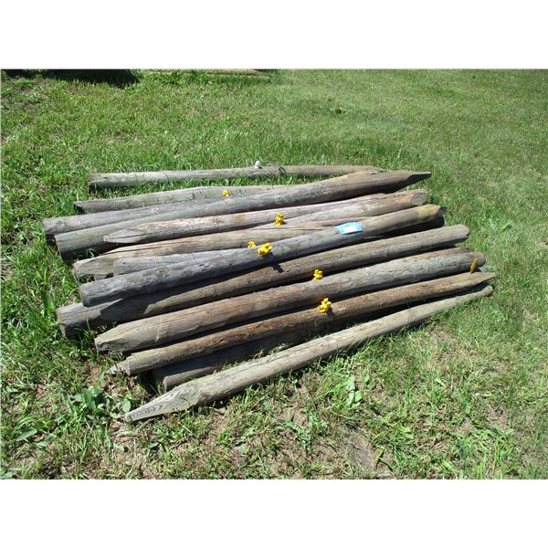 25X THE BID - Fence poles 3"-4" diameter - 6ft long