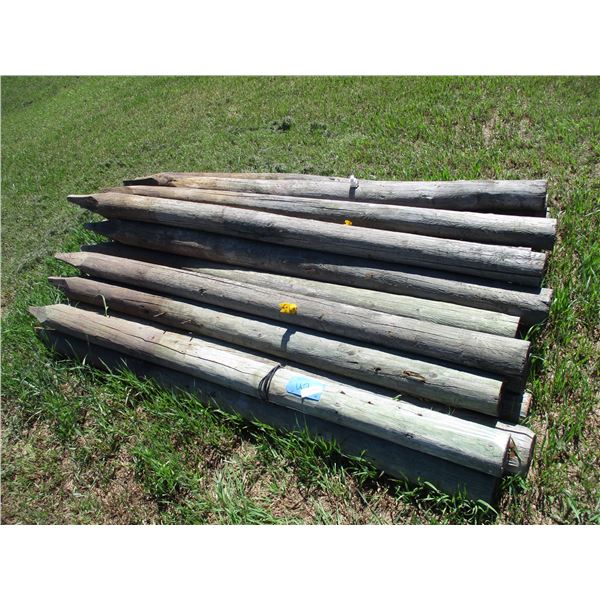 25X THE BID - Fence poles 4" diameter - 7ft long
