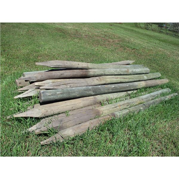 25X THE BID - Fence poles various diameter - 8ft long