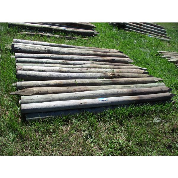 25X THE BID - Fence poles various diameter - 8ft long