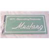 Image 2 : 1970 mustang owners manual + 1971 Mustang operating features