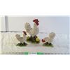 Image 1 : (3) Ceramic Chicken Figurines