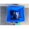 Image 2 : *Blue Recycle Bin w/ Motor Oil and Misc.