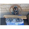 Image 2 : *Ford Steering Wheel, Dash, Antenna, Box of misc parts