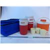 Image 1 : (3) Camping Water Jugs + Soft Cooler and Mugs
