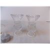 Image 2 : (4) Crystal Vases + Electric Candle