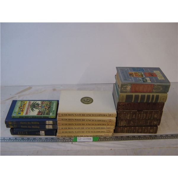 (6) Encyclopedias, (6) Reader’s Digest Condensed Novels,(5) Mechanical Books