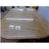 Image 6 : *Oak Dining Room Table w/ Claw and Ball Feet (59x41 w/ 2 18” Leaves) + Glass Top (59x41)