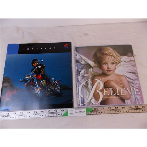 2003 Honda Cruiser Catalog and “Believe” Book of Angel Paintings by N.A. Noel