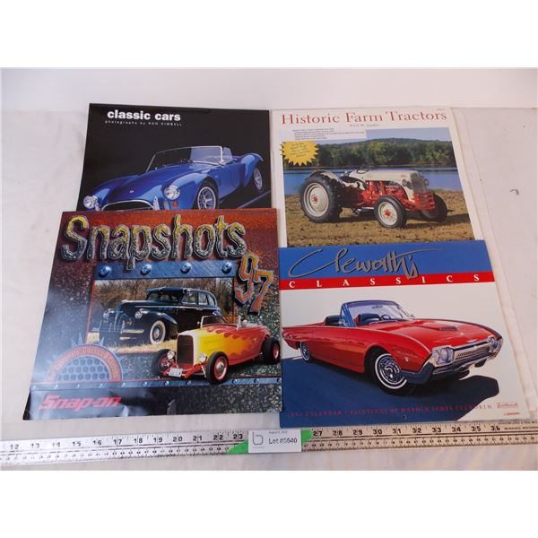 (4) Calendars (1 Historic Tractors 3 Classic Cars)