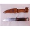 Image 2 : Solingen Ru-ko Knife in Leather Holder (Buffalo Brand-- Made in Germany)