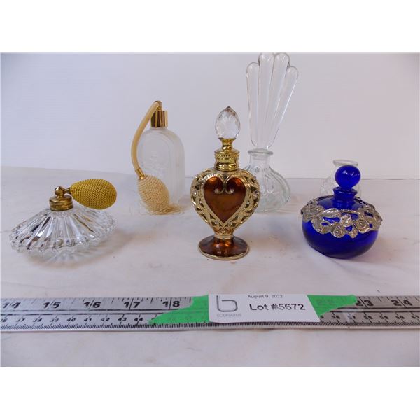 (6) Vintage Perfume Bottles