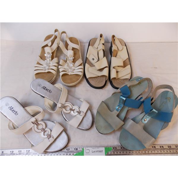 (4) Pairs of Women’s Size 9 Sandals (Euro Size 41)