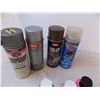 Image 5 : (15) Cans of Spray Paint + (4) Acrylic Paint Bottles