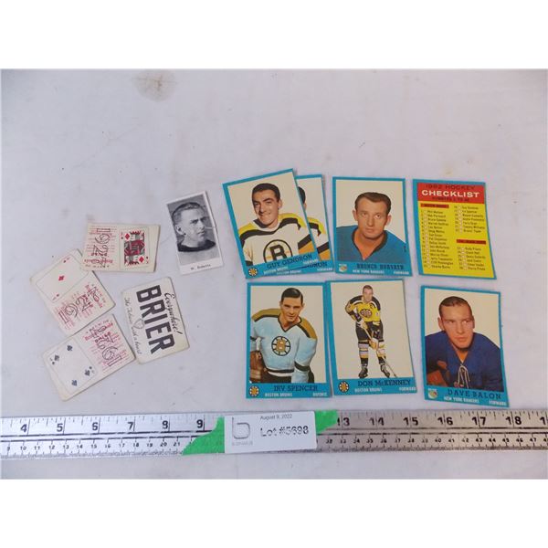 (6) 1962 Hockey Cards (Unchecked Checklist) + (4) 1927 Brier Tobacco Cards (1) Paulin’s Hockey Bar C