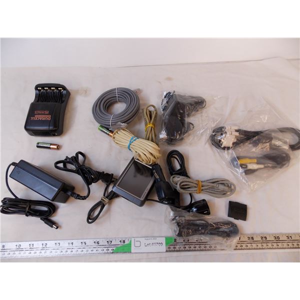 Assorted Cables/Chargers and Battery Chargers