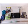 Image 1 : Kodak Camera, Earbuds, TvBox, (2) Empty Camera Cases and Assorted Chargers