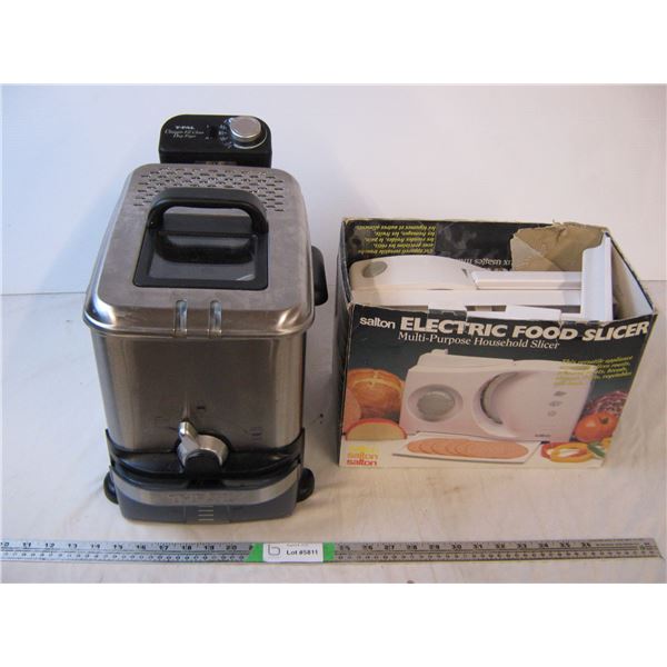 T-FAL Deep Fryer and Salton Slicer