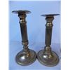 Image 2 : Pair of Brass Candlestick Holders, Brass Match Holder, Brass Vase, Candleholder