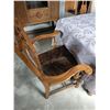 Image 3 : Antique Wooden Table + (4) Chairs - re-covered with bull hide, re-stuffed - 64W 43D 29H (1 foot leaf
