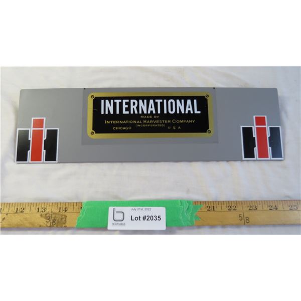 International metal sign