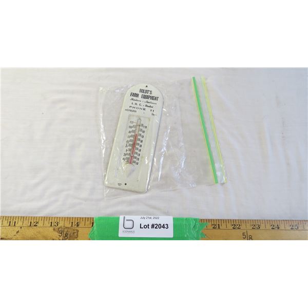 IHC Dealer Hepburn Farm Equipment wall thermometer