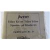 Image 2 : Avery 1920's threshing machine parts manual (parts list 