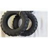 Image 3 : (6) Hard plastic tractor tires and other farm toy accessories