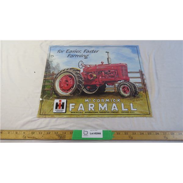 IH McCormick Farmall tin sign