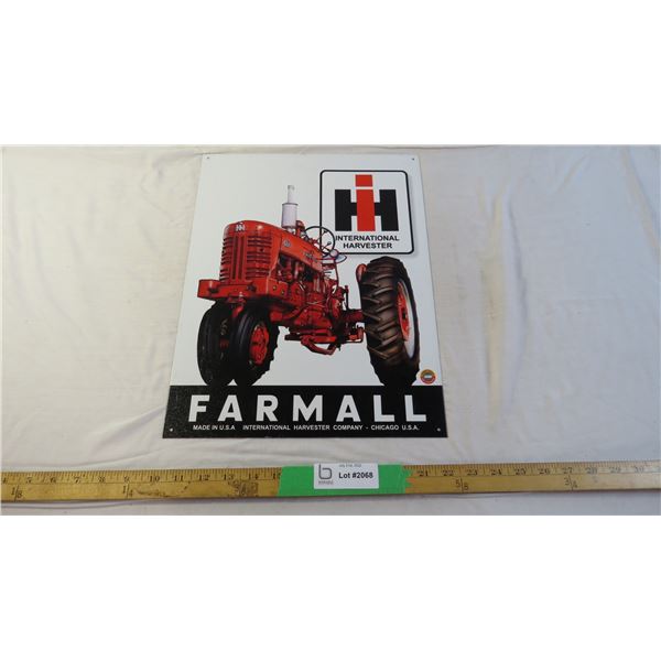 IH Farmall tin sign