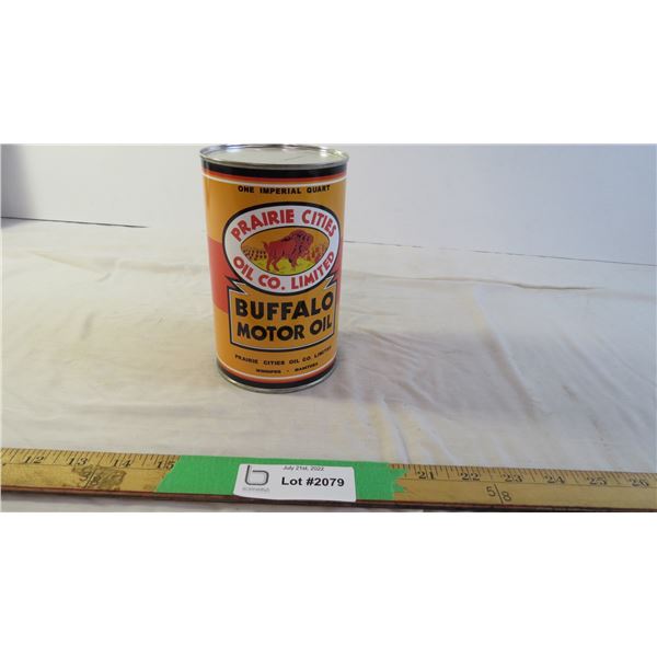 Prairie Cities Buffalo Motor oil tin