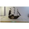 Image 1 : Wooden Ship Clock with light