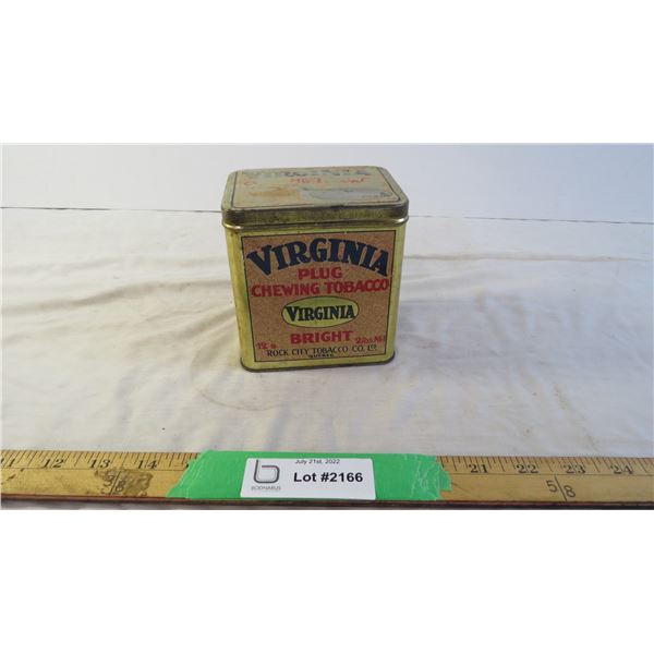 Virginia plug chewing tobacco tin