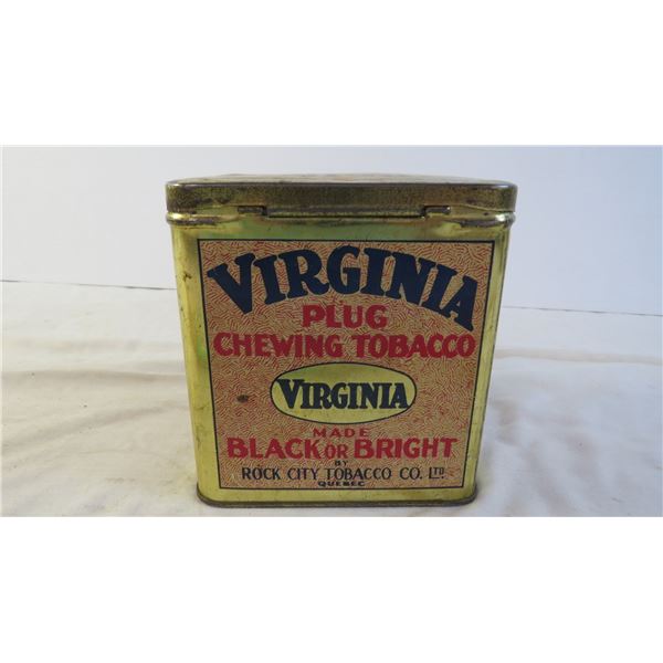 Virginia plug chewing tobacco tin