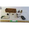 Image 1 : Fromage Goldenloaf wood crate with silver spoons and metronome