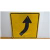 Image 1 : Metal Sign big wide turn