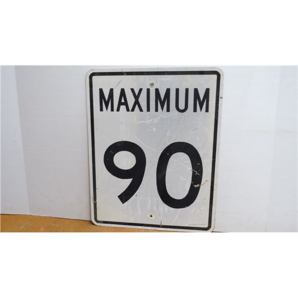 Metal Sign Maximum 90