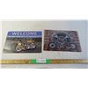 Image 1 : (2) Assorted metal motorbike signs