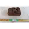Image 1 : Hand Carved Wooden Trinket Box With Dragon