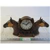 Image 1 : Double Headed Horse Clock - working (Made in Bristol Connecticut)