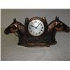 Image 2 : Double Headed Horse Clock - working (Made in Bristol Connecticut)