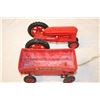 Image 2 : Plastic Farmall M Toy Tractor and Trailer 1:16 (vintage)