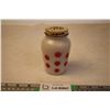 Image 1 : Vintage Polka Dot Pepper Shaker Milk Glass